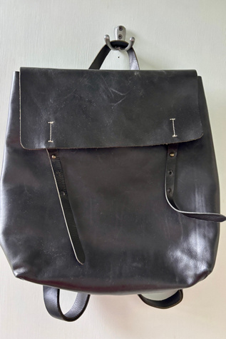 Vintage Leather Minimalist Backpack with Brass Hardware Selected by ...
