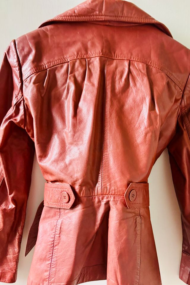 Vintage Rust Leather Short Jacket Selected by Atlantic Vintage #2