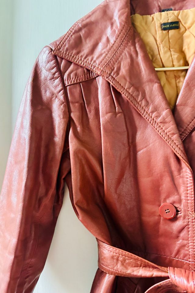 Vintage Rust Leather Short Jacket Selected by Atlantic Vintage #3