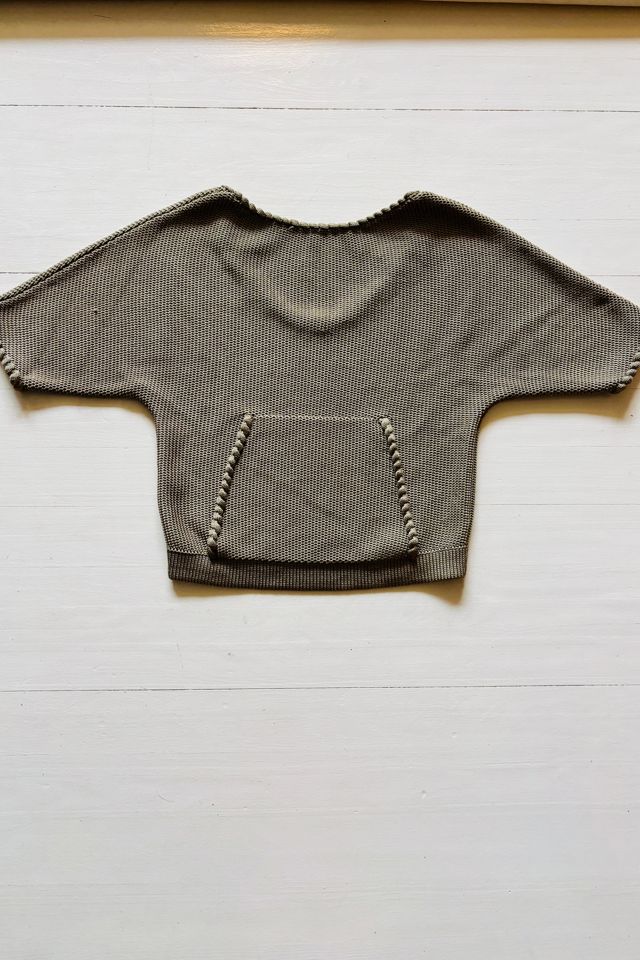 Vintage Heavy Silk Knit Braided Trim Sweater with Low Back Selected by Atlantic Vintage #2