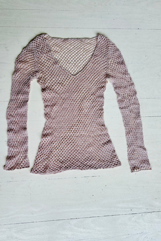 Vintage Cashmere Fishnet Sweater Selected by Atlantic Vintage