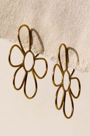 Rachel Pfeffer Handmade Brass Daisy Earrings