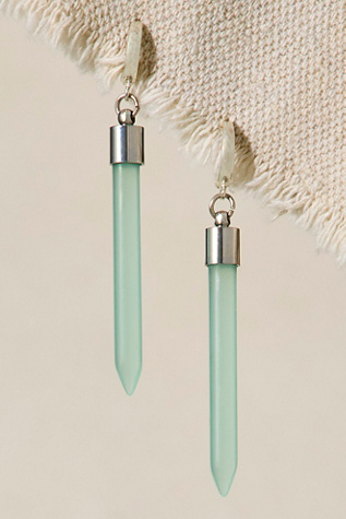 Rachel Pfeffer Sterling Silver Drop Earrings at Free People in Green