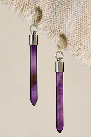Женские серьги Rachel Pfeffer Sterling Silver Drop, цвет: Аметистовый — фото 1