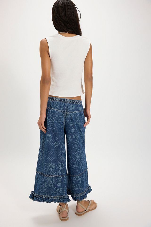 We The Free Love Me Not Printed Bloomer Jeans #1