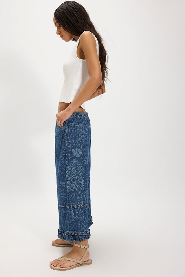 We The Free Love Me Not Printed Bloomer Jeans #2