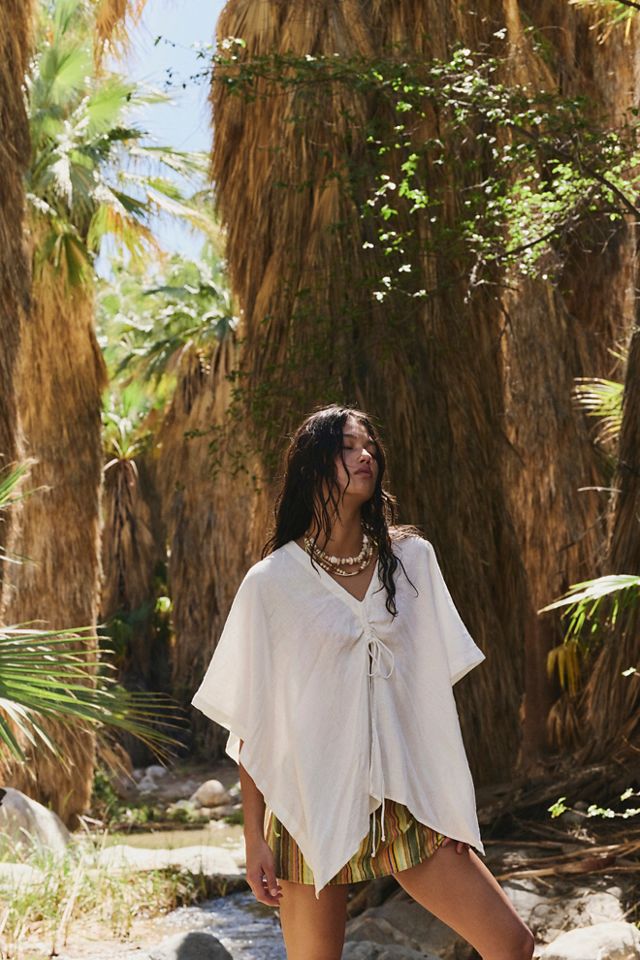 Sandshell Linen Coralyn Convertible Cape Top #3
