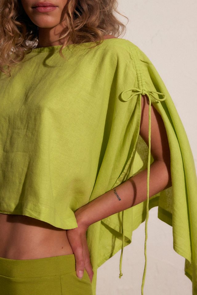 Sandshell Linen Coralyn Convertible Cape Top #3