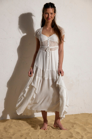 Georgette Maxi Dress by free-est at Free People in White, Size: L