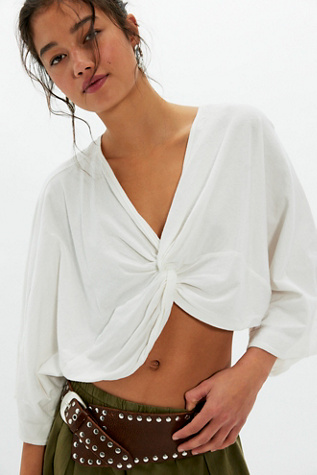 We The Free Found You Long-Sleeve T-Shirt at Free People in White, Size: M