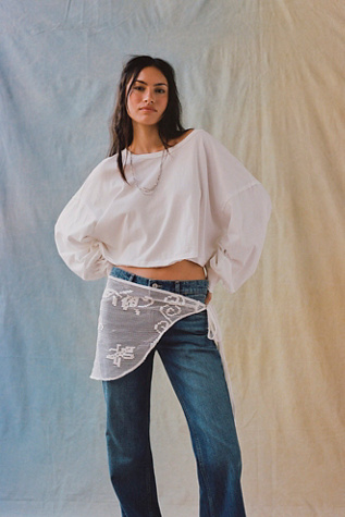 We The Free Sandy Long Sleeve Top at Free People in White, Size: L