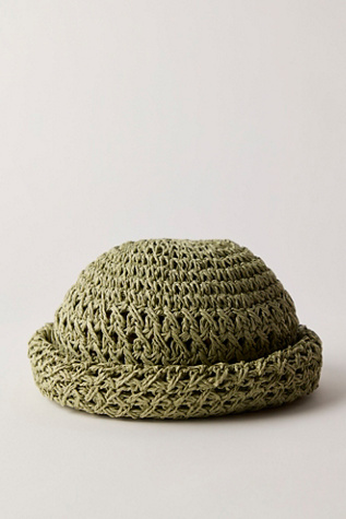 Sailor Straw Hat at Free People in Sage