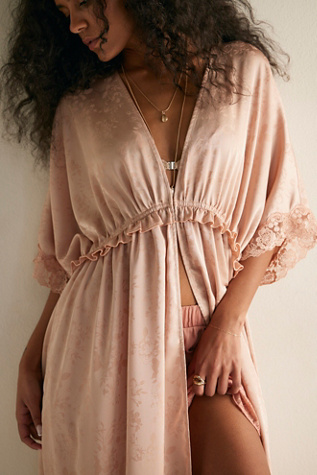 Slip Into Something Robe Top by Free People in Pink, Size: XS