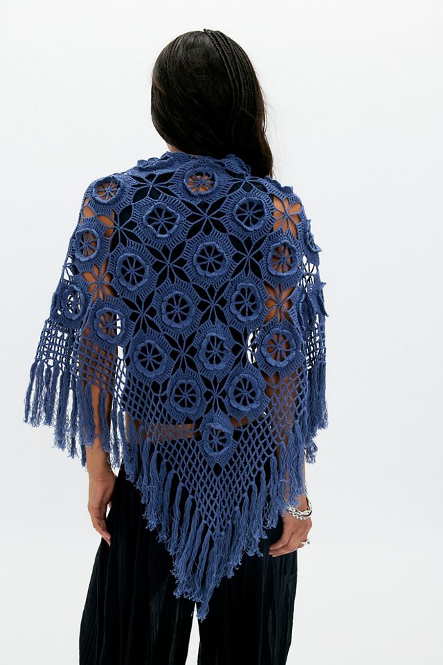 Anna Sui Linen Crochet Shawl #2