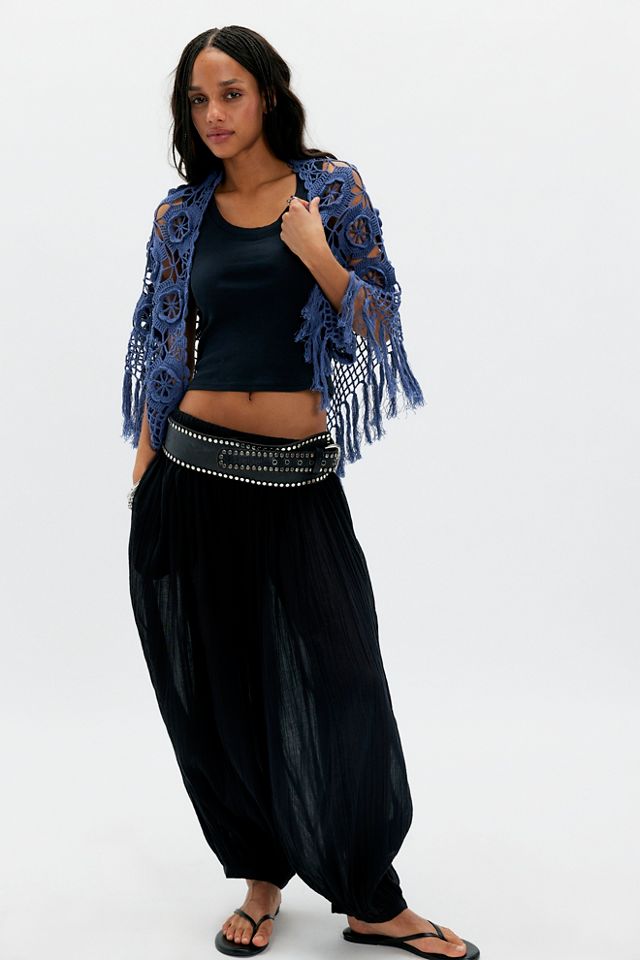 Anna Sui Linen Crochet Shawl #3