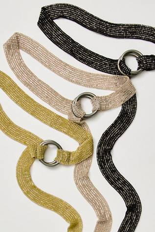 Breezy Beaded Wrap Belt at Free People in Black