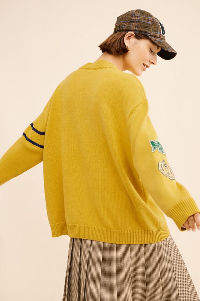 Found Arrow-Wood Varsity Knit Sweater #3