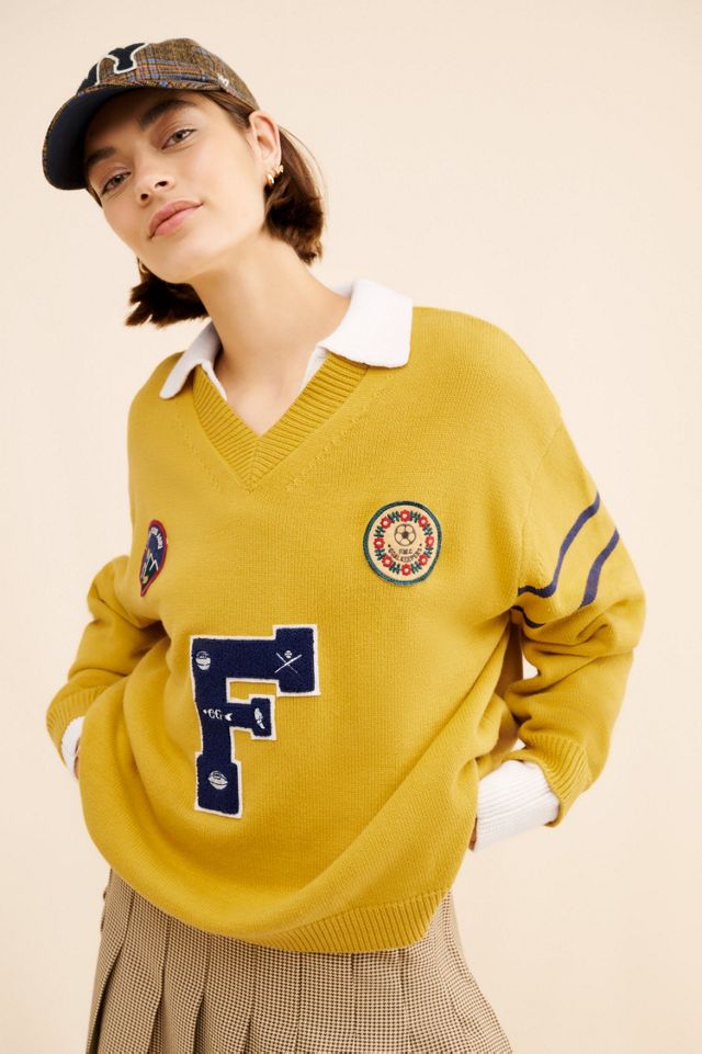 Found Arrow-Wood Varsity Knit Sweater #2