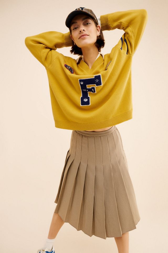 Found Arrow-Wood Varsity Knit Sweater #4