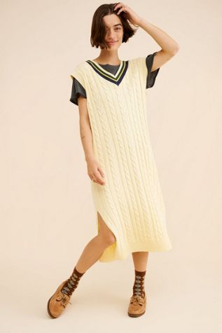 The Normal Brand Victoria V-Neck Sweater Dress