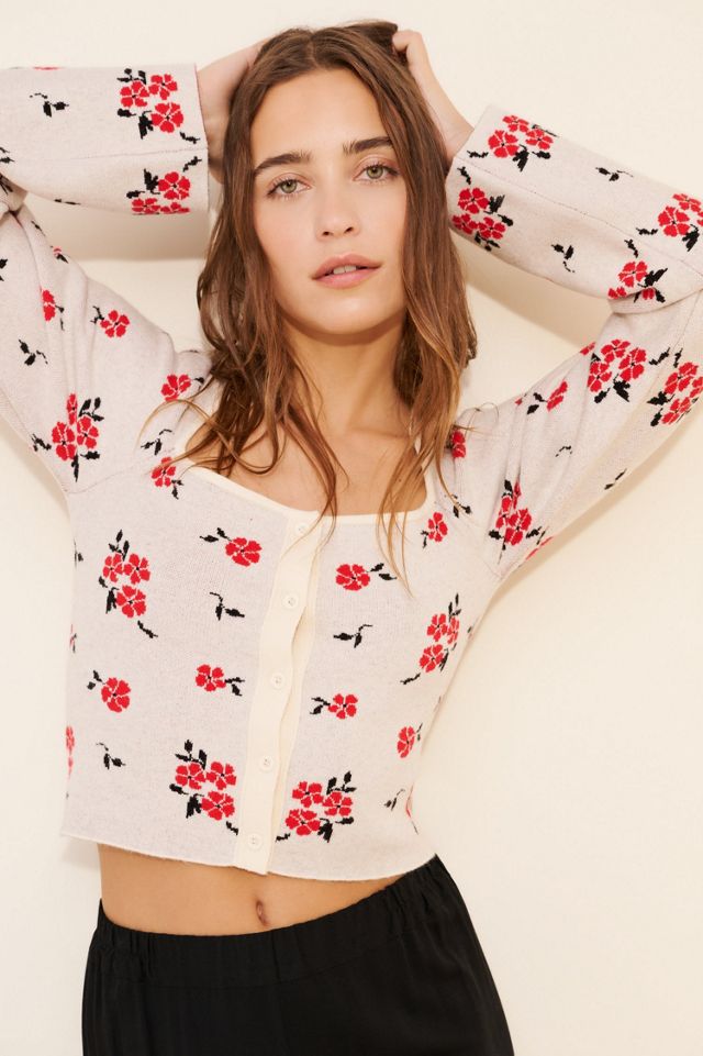 Saemdi Floral Cropped Cardigan #1