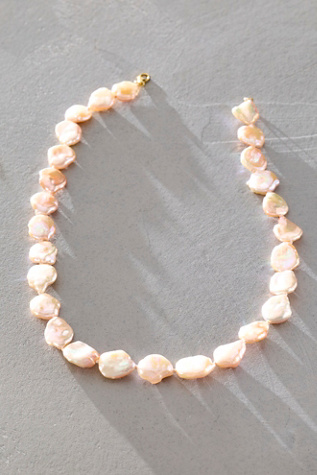 Atma Prema Blush Keshi Pearl Necklace at Free People in Pink
