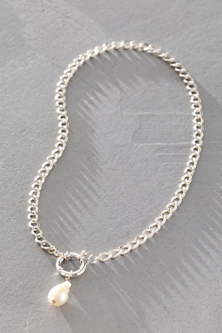 Atma Prema Pearl Drop Necklace at Free People in Silver