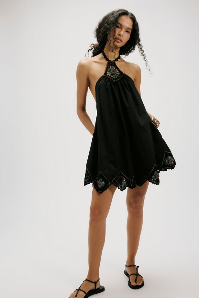 Crochet Gardens Mini Dress | Free People