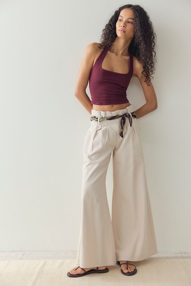 CLANE 25AW PILE FLARE TANK TOPS ブラウンサイズ2 Free People Sunny Days Scalloped Peplum Tank Top - Women's Tank