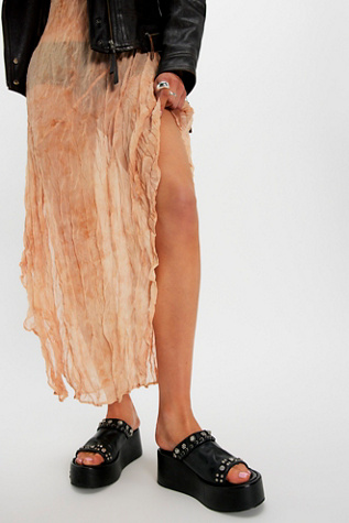 Myles Flatform Sandals by A.S.98 at Free People in Black, Size: EU 38