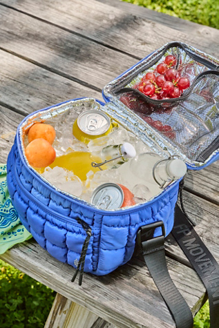 Quilted Cooler Bag by FP Movement at Free People in Denim Blue