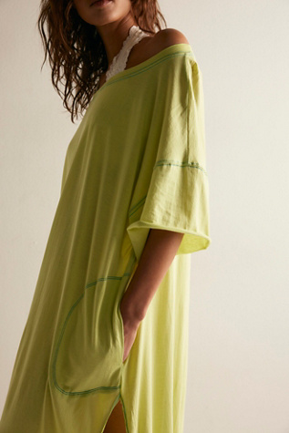 Night Mode Maxi Tee by Intimately at Free People in Green, Size: L