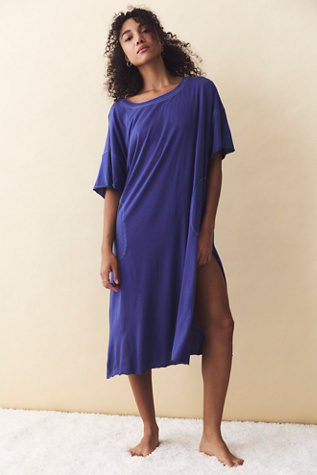 Night Mode Maxi Tee by Intimately at Free People in Blue, Size: S