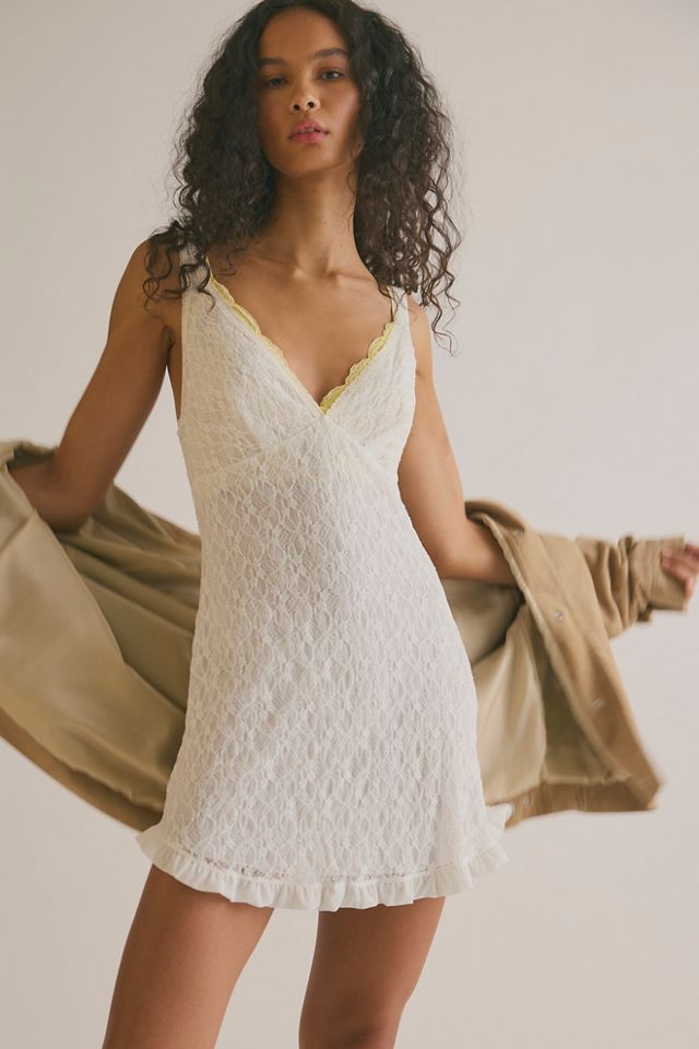 Lace Mini Slip Dress #3