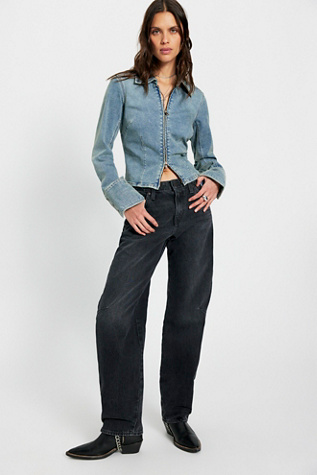 Levi's Baggy Dad Barrel Jeans at Free People in Black, Size: 31