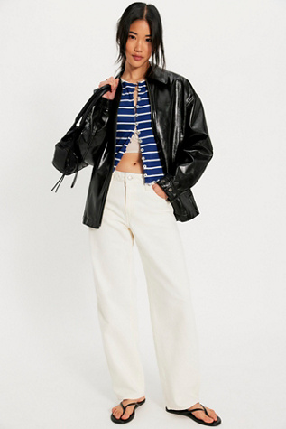 Levi's Baggy Dad Barrel Jeans at Free People in White, Size: 25
