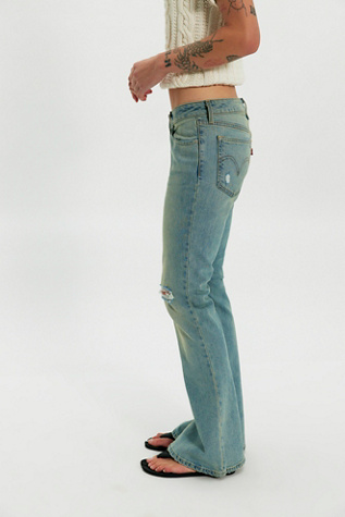 Levi's Low-Rise Slim Bootcut Jeans at Free People in Light Wash, Size: 28