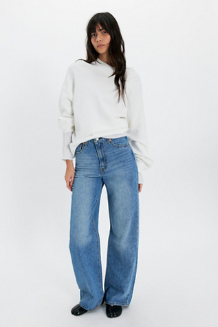 Levi's Ribcage Wide-Leg Jeans at Free People in Medium Wash, Size: 26