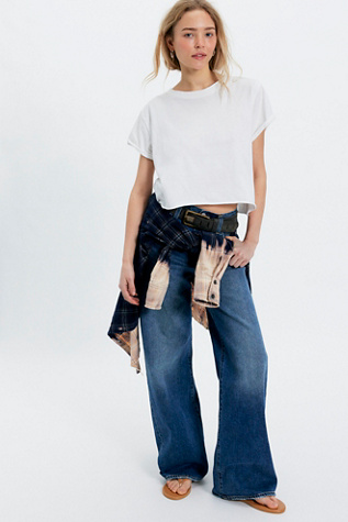Levi's Ribcage Wide-Leg Jeans at Free People in Medium Wash, Size: 27