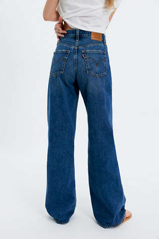 Levi's Ribcage Wide-Leg Jeans at Free People in Medium Wash, Size: 25