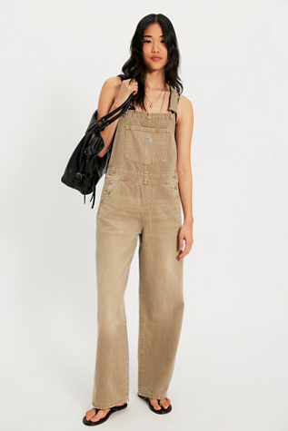 Levi's Full-Length Baggy Overalls at Free People in Brown, Size: L
