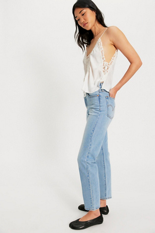 Levi's Wedgie Straight Jeans at Free People in Light Wash, Size: 31