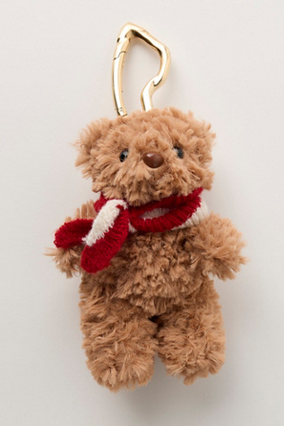 Женский брелок Free People Fuzzy Bear Bag Charm, цвет: Карамельный — фото 2