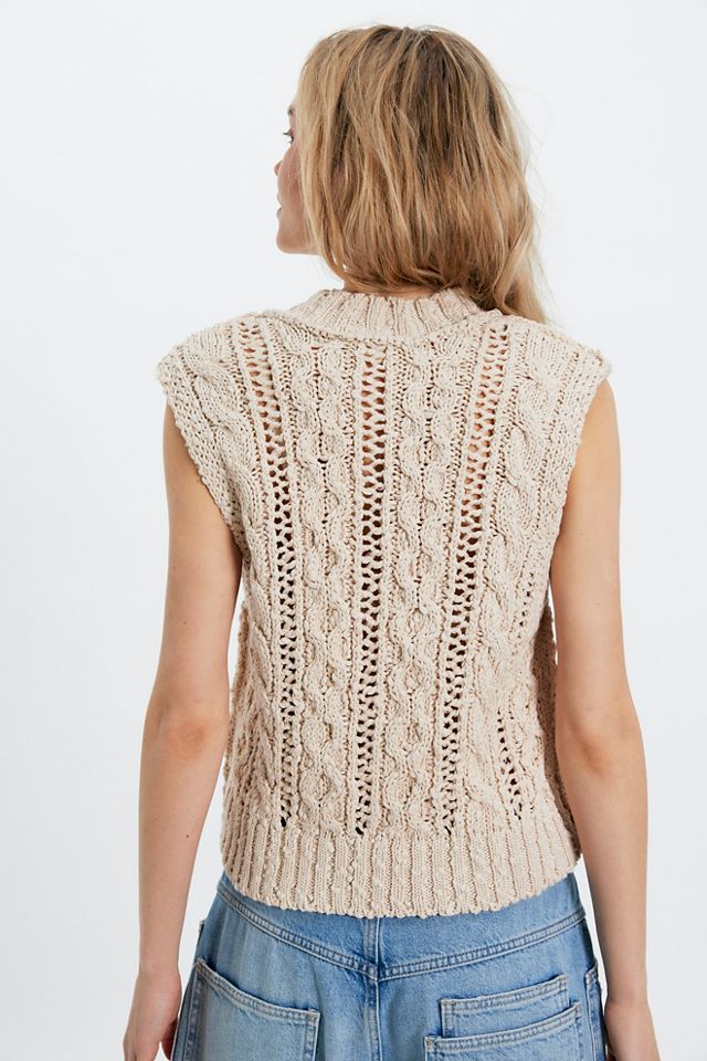 Mable Cable Knit Sweater Vest #1