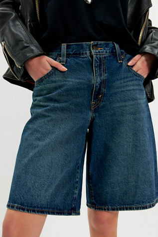 Levi's Baggy Dad Jorts at Free People in Dark Wash, Size: 29
