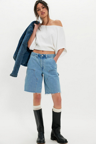 Levi's Baggy Dad Utility Shorts at Free People in Light Wash, Size: 26