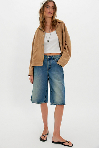 Levi's Super Baggy Jorts at Free People in Medium Wash, Size: 25