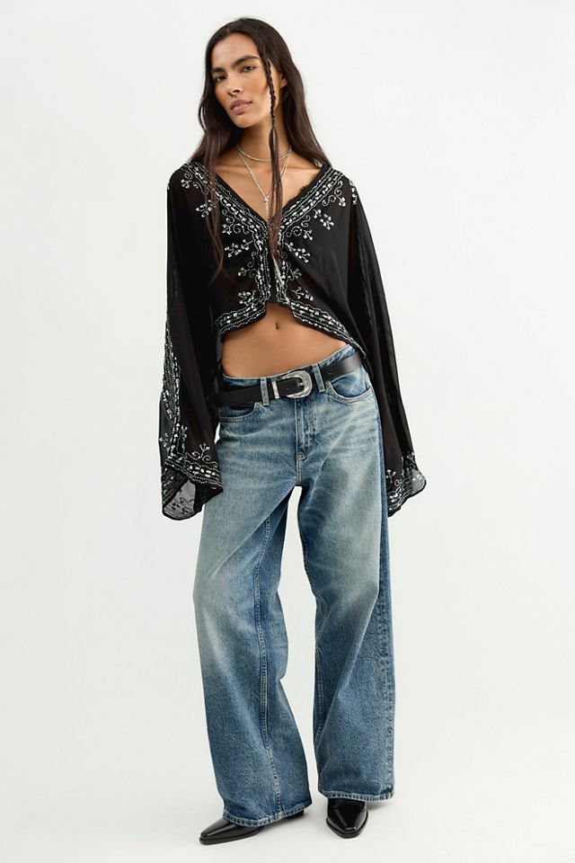 Calla Embellished Cape Top #3