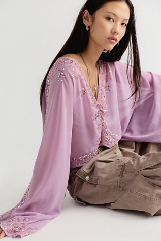 Calla Embellished Cape Top