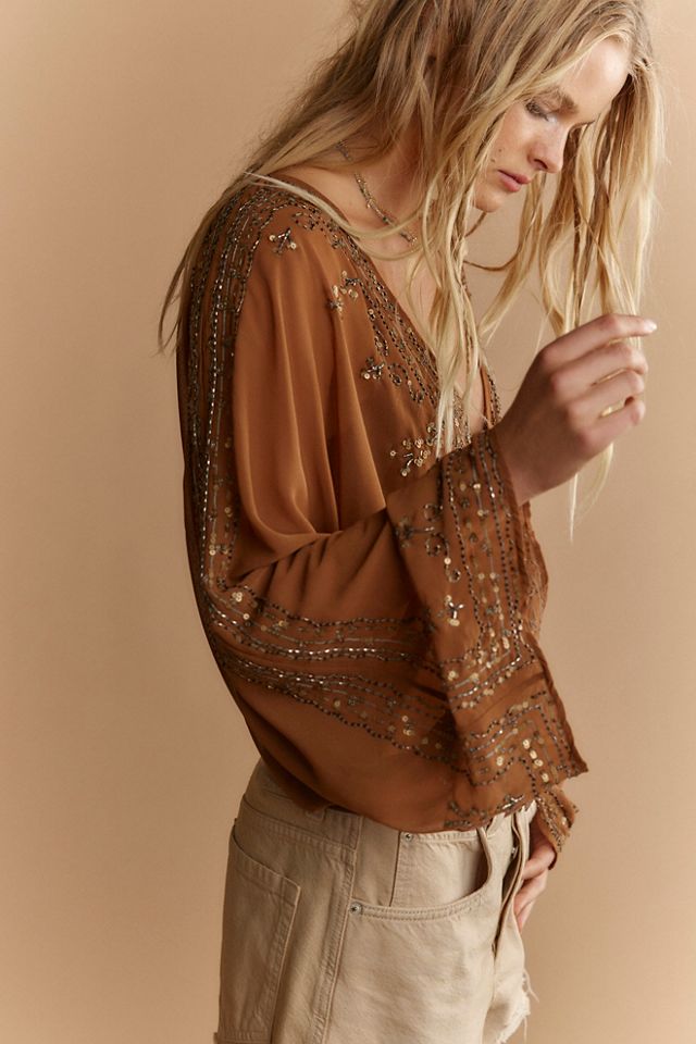 Calla Embellished Cape Top #3